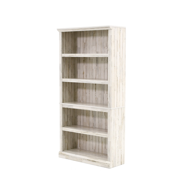 Sauder Select 5 Shelf Bookcase White, Sauder White Plank Bookcase