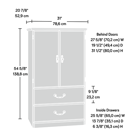 Orchard Hills Armoire 401292 Sauder Sauder Woodworking