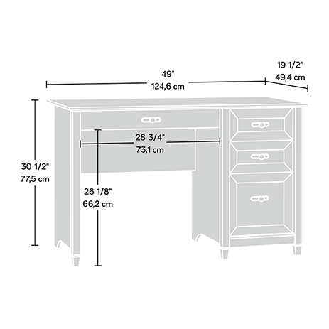 Sauder Select Pedestal Desk 408775 Sauder Sauder Woodworking