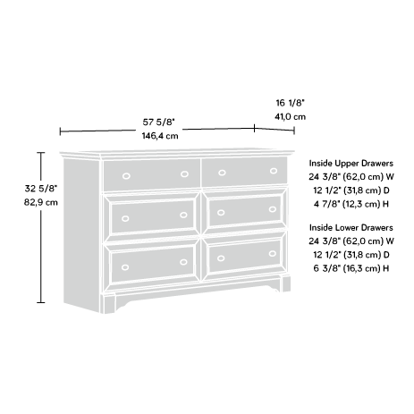 Palladia Dresser 411830 Sauder Sauder Woodworking