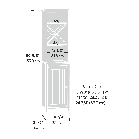 Sauder Bath Linen Tower 414036 Sauder Sauder Woodworking