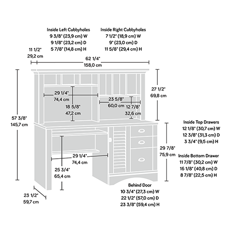 Harbor View Computer Desk With Hutch 415109 Sauder Woodworking Harbor View Computer Desk With Hutch, Sauder Harbor View Computer Desk With Hutch Assembly Instructions