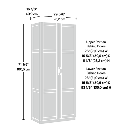 Cinnamon Cherry for sale online Sauder 419496 Adjustable Shelves Storage Cabinet 