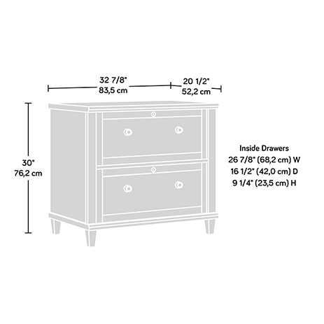 Hammond 2 Drawer Lateral File Cabinet Emery Oak 423528 Sauder Sauder Woodworking