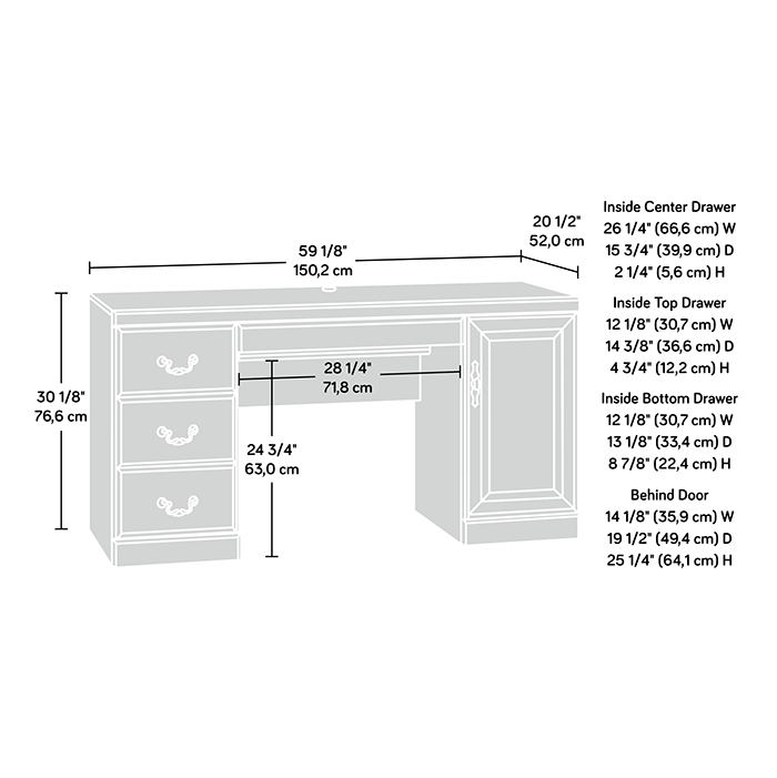 Heritage Hill | Computer Credenza | 404944 | Sauder