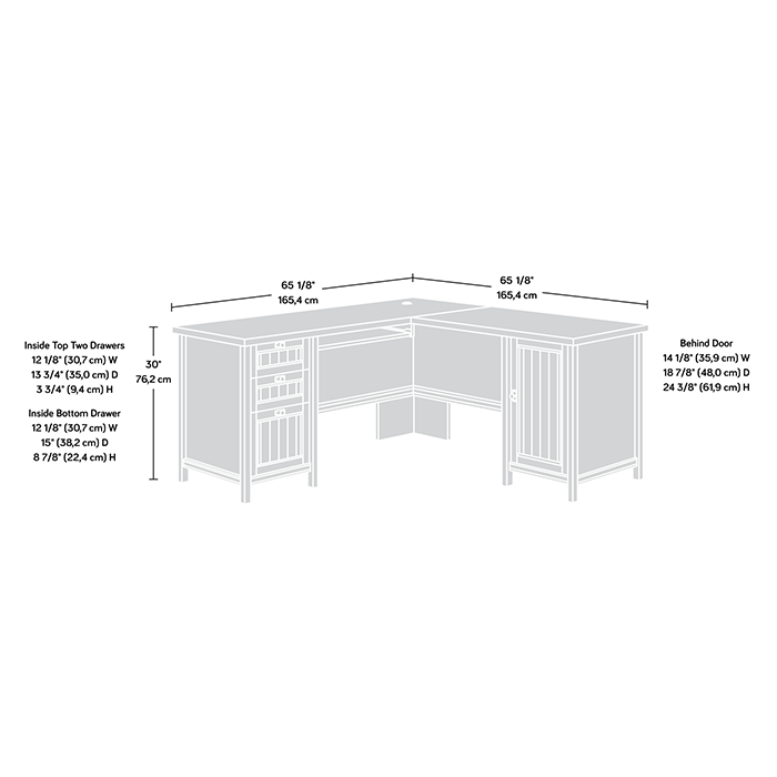 Costa | L-Shaped Desk | 419956 | Sauder
