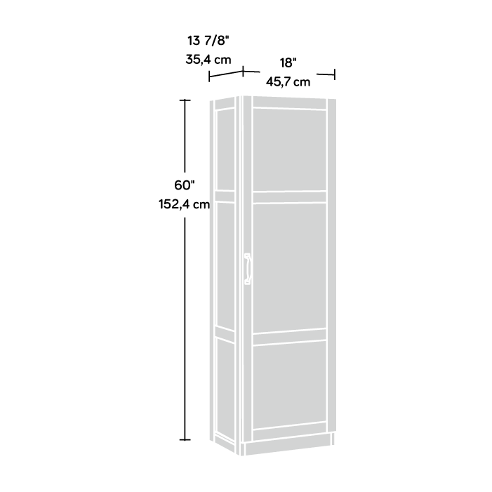 Sauder Select Tall Pantry Storage Highland Oak (419983) Sauder