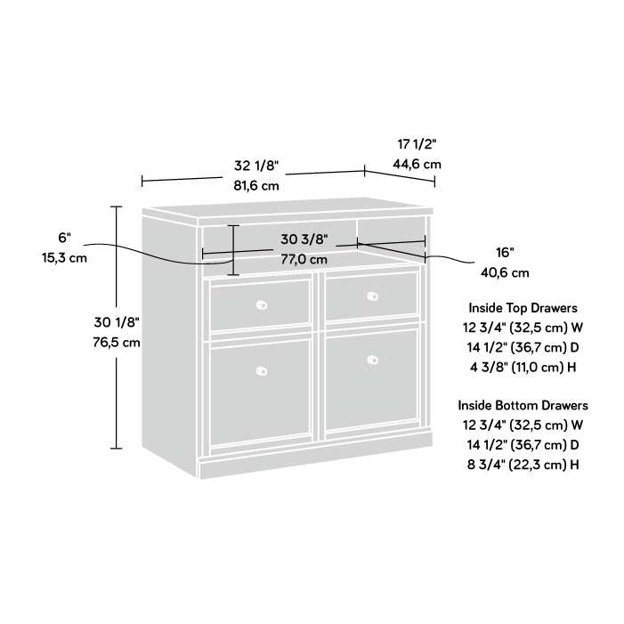 Craft Pro Series Craft Storage Mystic Oak (433652) Sauder