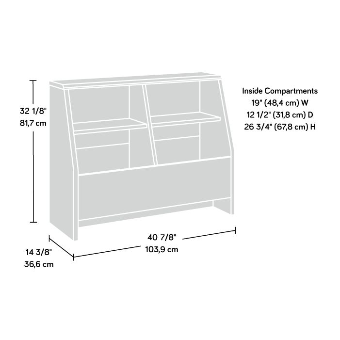 Willow Place Bookcase Footboard Grand Walnut (433824) Sauder