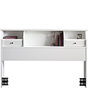 White Bookcase Headboard - Full/Queen 411205