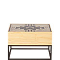 Square Mesa Coffee Table with Deco Pattern 416904