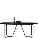 Dining Room Table with Leather Wrapped Legs 419759