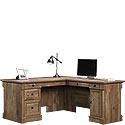 Traditional Style L-Shaped Desk in Vintage Oak 420606