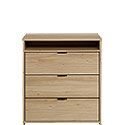 3-Drawer Natural Wood Chest for Bedroom 422946