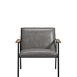 Modern Gray Faux Leather Armchair 425211