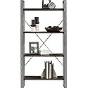 Contemporary 4-Shelf Metal & Wood Bookcase 425770