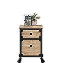 Metal & Wood Rolling Pedestal File Cabinet 425909