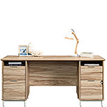 Executive Desk with Storage in Kiln Acacia 426018