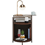Mid-Century Modern Faux Stone Top Side Table 426024
