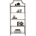 5-Shelf Metal & Glass Display Bookcase 426168