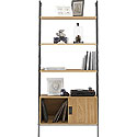 4-Shelf Wall-mounted Bookcase with Door 426436
