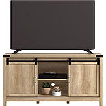 Orchard Oak TV Credenza with Sliding Doors 426478