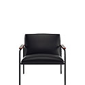 Faux Black Leather Lounge Chair 427140
