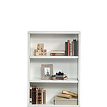 3-Shelf Display Bookcase in Soft White 427263