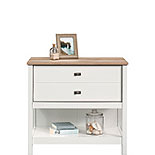 White Lateral File Cabinet with Wood Accent 427307