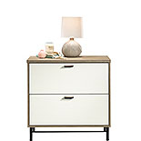 Wood Lateral File Cabinet with White Accents 427346