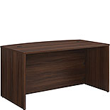 60" Bowfront Executive Desk in Noble Elm 427445
