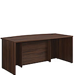 72" Bowfront Executive Office Desk in Noble Elm 427471