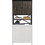 Industrial Hutch for Cabinet in Carbon Oak 427848