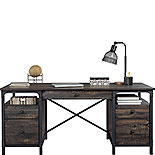 Industrial Desk with Drawers in Carbon Oak 427854