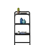 Black 3-Tier Leaning Bookshelf 427885