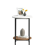 Modern Wood and Metal Side Table with Shelf 427966