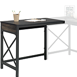 36" Commercial Desk Return in Carbon Oak 428156