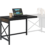 42" Commercial Desk Return in Carbon Oak 428159