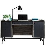 Double Pedestal Home Office Desk with Storage 428189