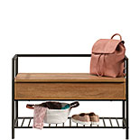 Entryway Bench with Hidden Storage & Shelf 428202