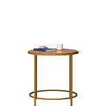 Wood and Metal Side Table in Sindoori Mango 428212