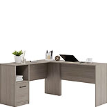 Silver Sycamore L-Shaped Home Office Desk 428236