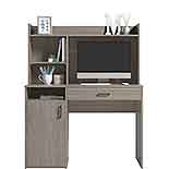 Silver Sycamore Desk with Hutch and Drawer 428238