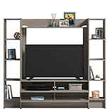 Wall System TV Credenza in Silver Sycamore 428240
