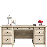 Executive Double Ped Desk in Chalk Oak 428246