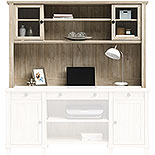 Home Office Computer Desk Hutch in Chalk Oak 428248