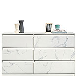 Chic 6-Drawer Dresser with Marble Finish 428250