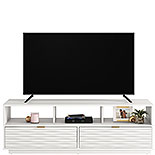 White 2-Drawer TV Credenza with Storage 428259