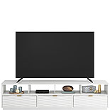 White 3-Drawer TV Credenza with Storage 428260