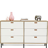 Modern 6-Drawer Dresser in Sky Oak 428536